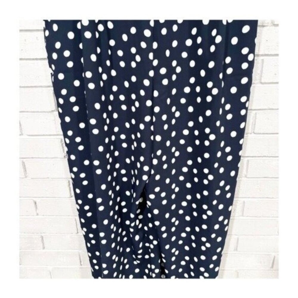 Boden Clarissa Navy Polka Dot Wide Leg Jumpsuit Sleeveless Boat Neck | 16 - 18T - Picture 9 of 16